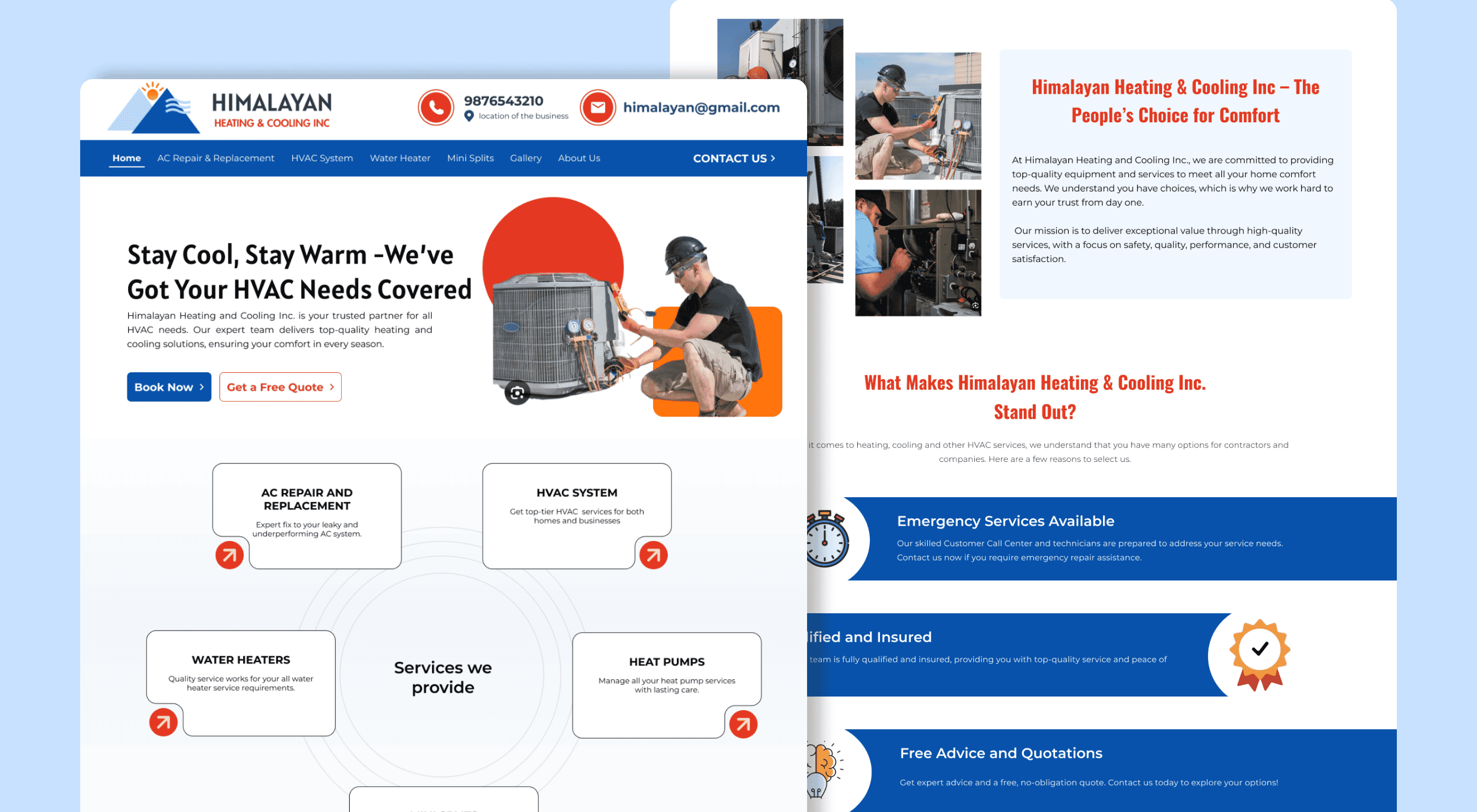 Himalayan heating cooling inc design showcase